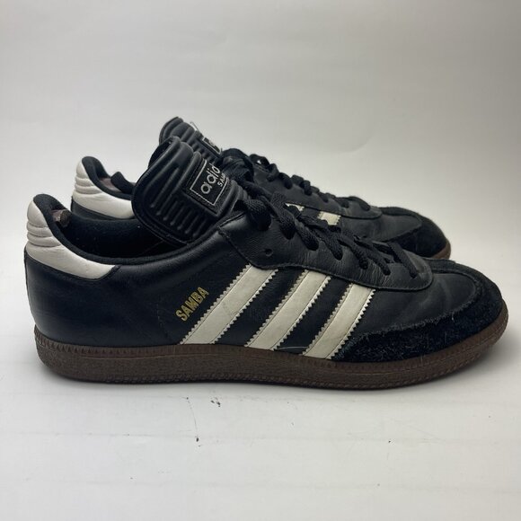 Adidas Samba Classic Low Black Mens Sz 8 Used 034563 - Picture 1 of 7